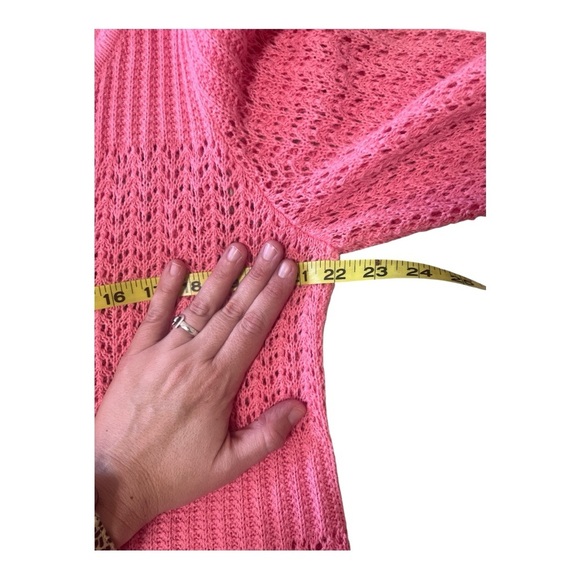 Christopher & Banks Pink Cardigan with Relaxed Fit and V-Neck Excellent - Picture 8 of 10